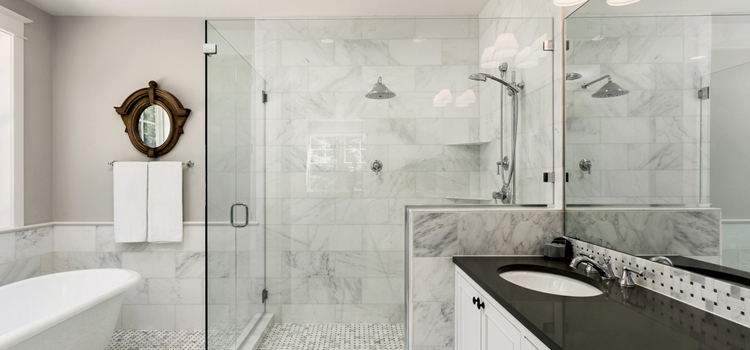 bathroom shower door installation in Delano