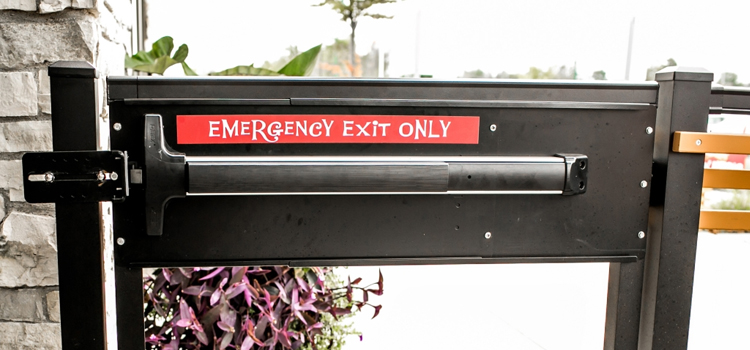emergency push bar installation in Delano